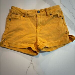Copper Key Yellow Jean Shorts